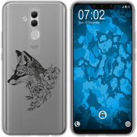 Mate 20 Lite Silikon-Hülle Floral Fuchs M1-1 Case