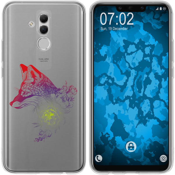 Mate 20 Lite Silikon-Hülle Floral Fuchs M1-5 Case