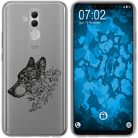 Mate 20 Lite Silikon-Hülle Floral Wolf M3-1 Case