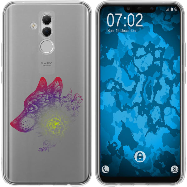 Mate 20 Lite Silikon-Hülle Floral Wolf M3-5 Case