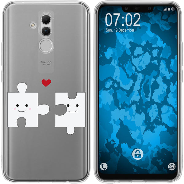 Mate 20 Lite Silikon-Hülle in Love Beziehung M1 Case