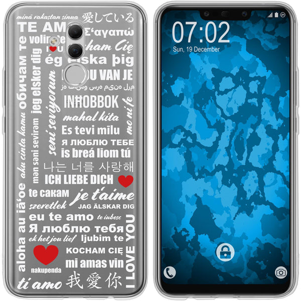 Mate 20 Lite Silikon-Hülle in Love Wörter M5 Case