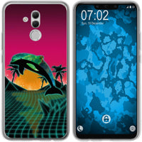 Mate 20 Lite Silikon-Hülle Retro Wave Delphin M1 Case