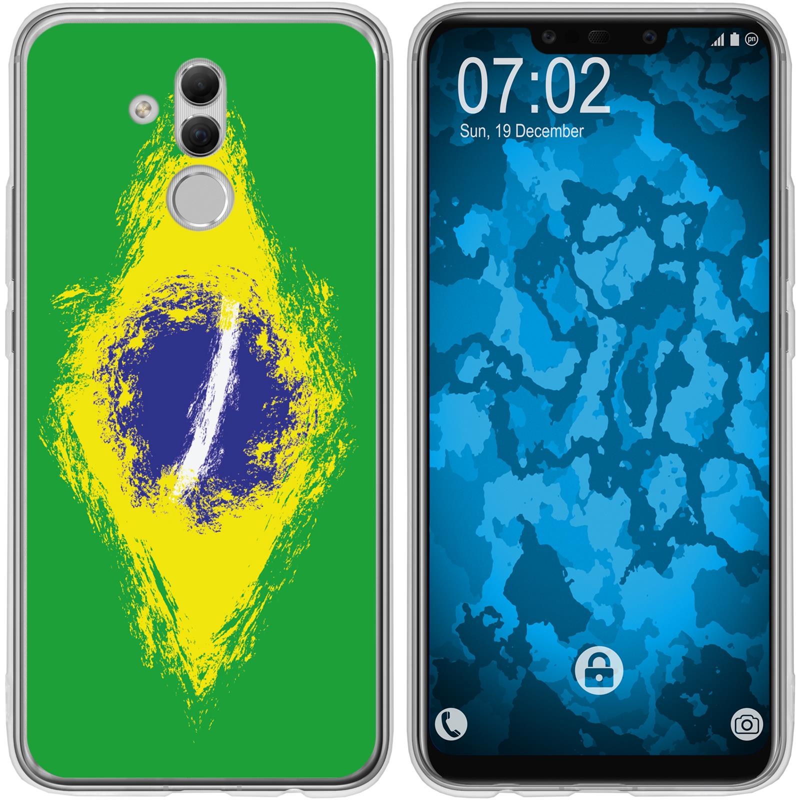 Mate 20 Lite Silikon-Hülle WM Brasilien M3 Case