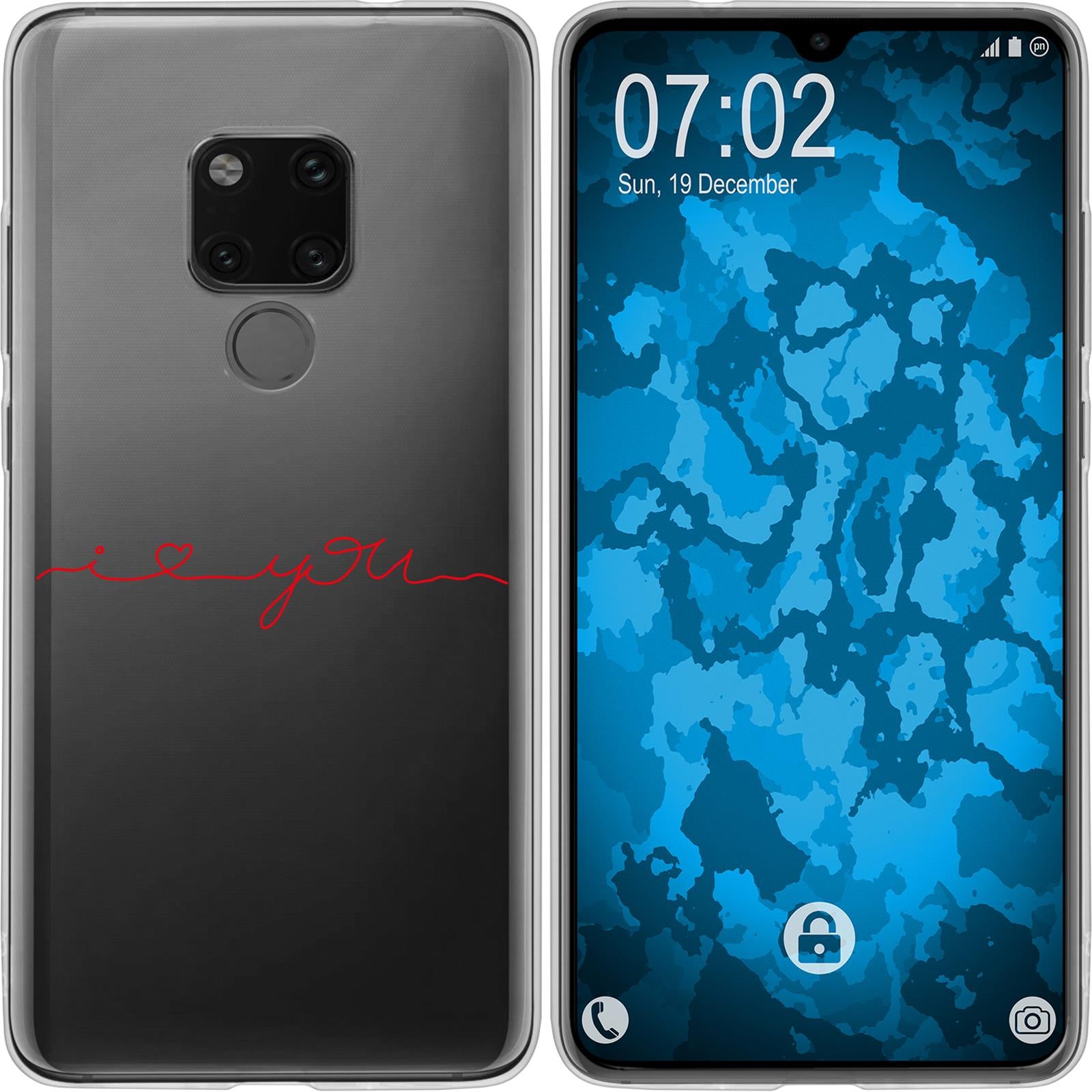 Mate 20 Silikon-Hülle in Love Wörter M2 Case