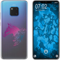 Mate 20 Pro Silikon-Hülle Floral Pferd M5-6 Case