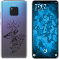 Mate 20 Pro Silikon-Hülle Floral Hirsch M7-1 Case