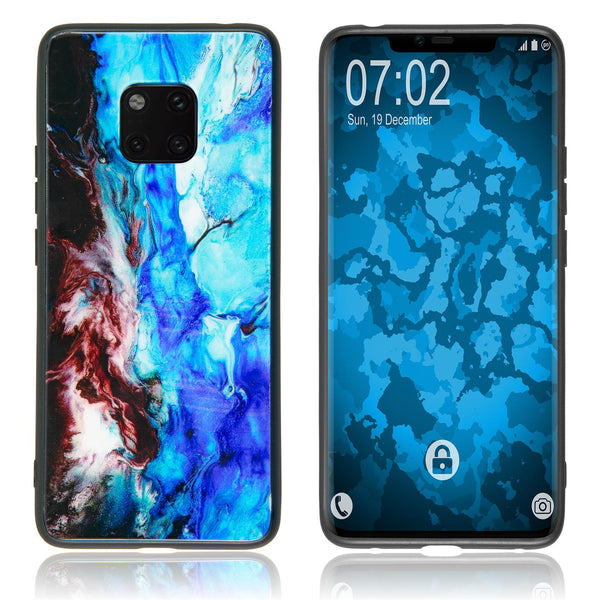 Hybridhülle für Huawei Mate 20 Pro mit Glasrücken Design:04