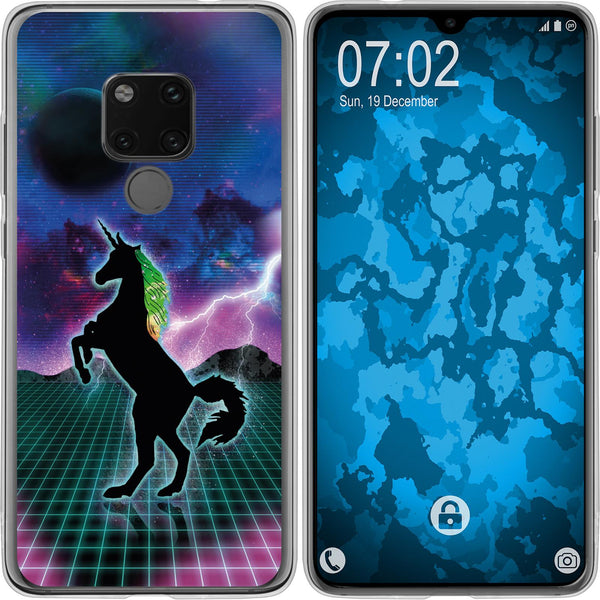 Mate 20 Silikon-Hülle Retro Wave Einhorn M2 Case