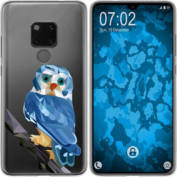 Mate 20 Silikon-Hülle Vektor Tiere Eule M1 Case
