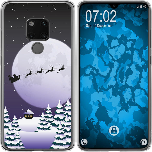 Mate 20 Silikon-Hülle X Mas Weihnachten Santa - Night M5 Cas