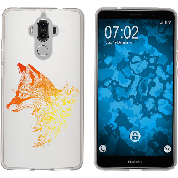 Mate 9 Silikon-Hülle Floral Fuchs M1-2 Case