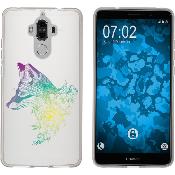 Mate 9 Silikon-Hülle Floral Fuchs M1-4 Case