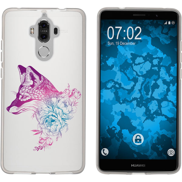 Mate 9 Silikon-Hülle Floral Fuchs M1-6 Case