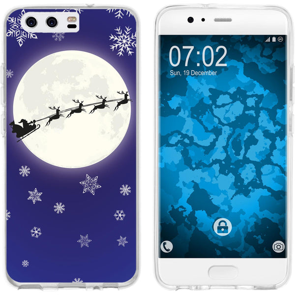 P10 Plus Silikon-Hülle X Mas Weihnachten Santa - Snowflakes