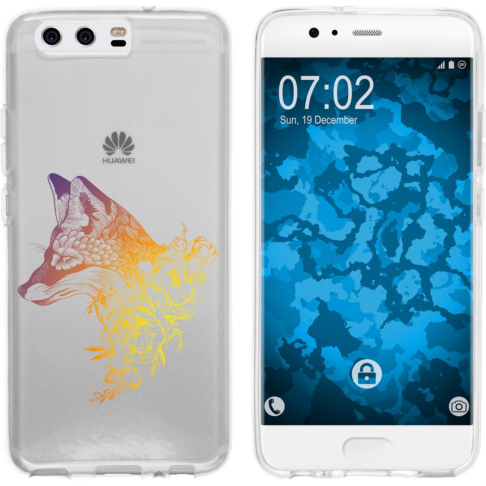 P10 Plus Silikon-Hülle Floral Fuchs M1-3 Case