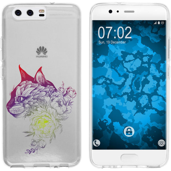 P10 Plus Silikon-Hülle Floral Katze M2-5 Case