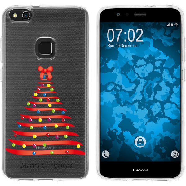 P10 Lite Silikon-Hülle X Mas Weihnachten Weihnachtsbaum M1 C