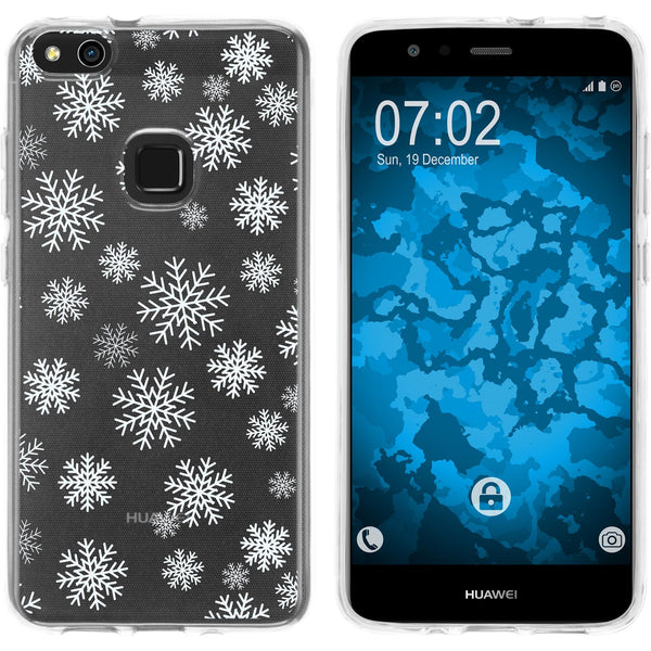 P10 Lite Silikon-Hülle X Mas Weihnachten Schneeflocken M2 Ca