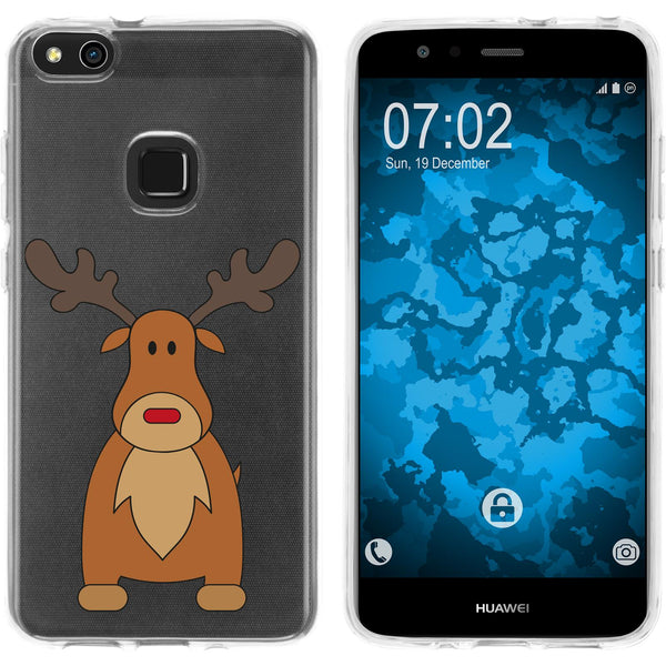 P10 Lite Silikon-Hülle X Mas Weihnachten Rentier M3 Case