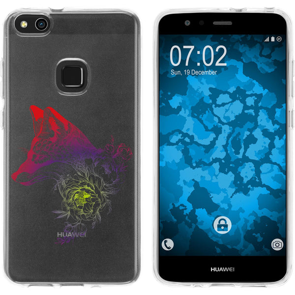 P10 Lite Silikon-Hülle Floral Fuchs M1-5 Case