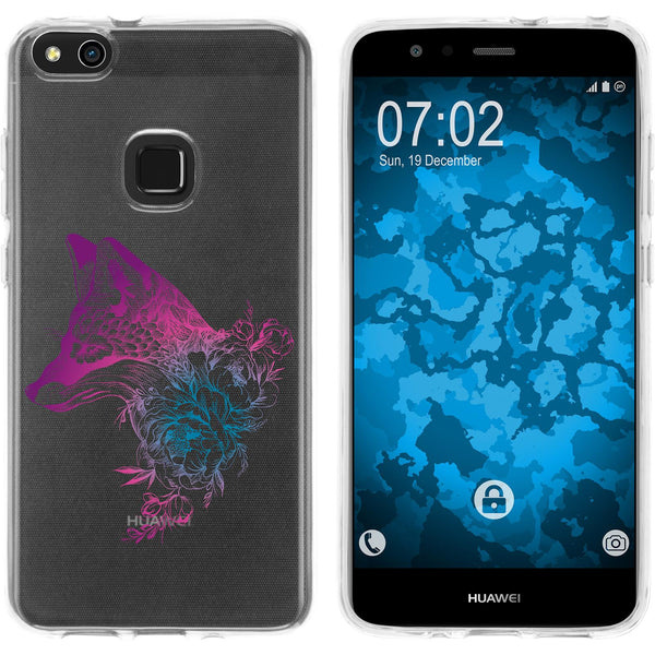 P10 Lite Silikon-Hülle Floral Fuchs M1-6 Case