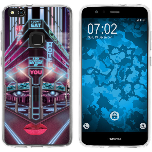 P10 Lite Silikon-Hülle Retro Wave Cyberpunk.02 M5 Case