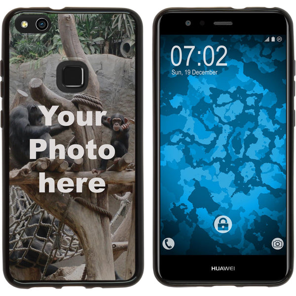 P10 Lite Personalisierte Handyhülle  schwarz zum selbst ges