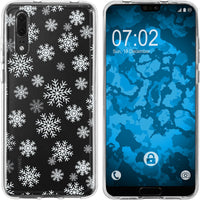 P20 Silikon-Hülle X Mas Weihnachten Schneeflocken M2 Case