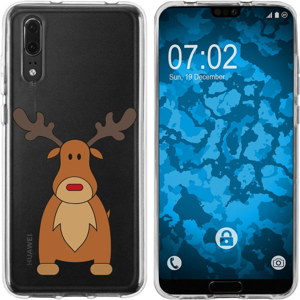 P20 Silikon-Hülle X Mas Weihnachten Rentier M3 Case