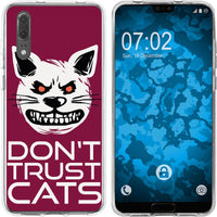 P20 Silikon-Hülle Crazy Animals Katze M1 Case