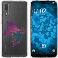 P20 Silikon-Hülle Floral Fuchs M1-6 Case