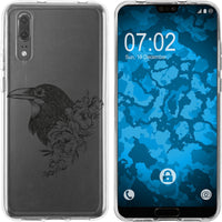 P20 Silikon-Hülle Floral Rabe M4-1 Case