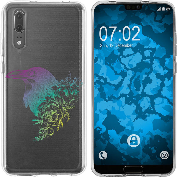 P20 Silikon-Hülle Floral Rabe M4-4 Case