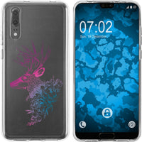 P20 Silikon-Hülle Floral Hirsch M7-6 Case