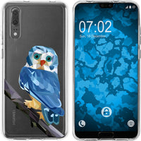 P20 Silikon-Hülle Vektor Tiere Eule M1 Case