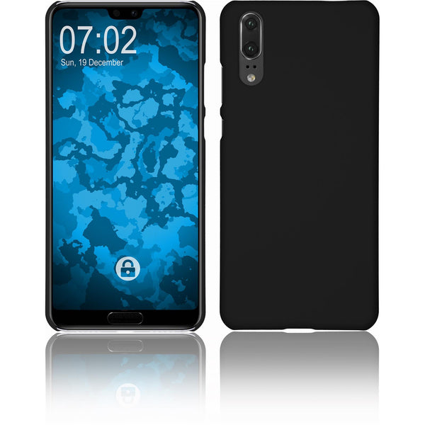 Hardcase für Huawei P20 gummiert schwarz