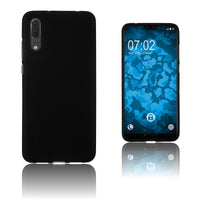 PhoneNatic Case kompatibel mit Huawei P20 - schwarz Silikon Hülle matt Cover