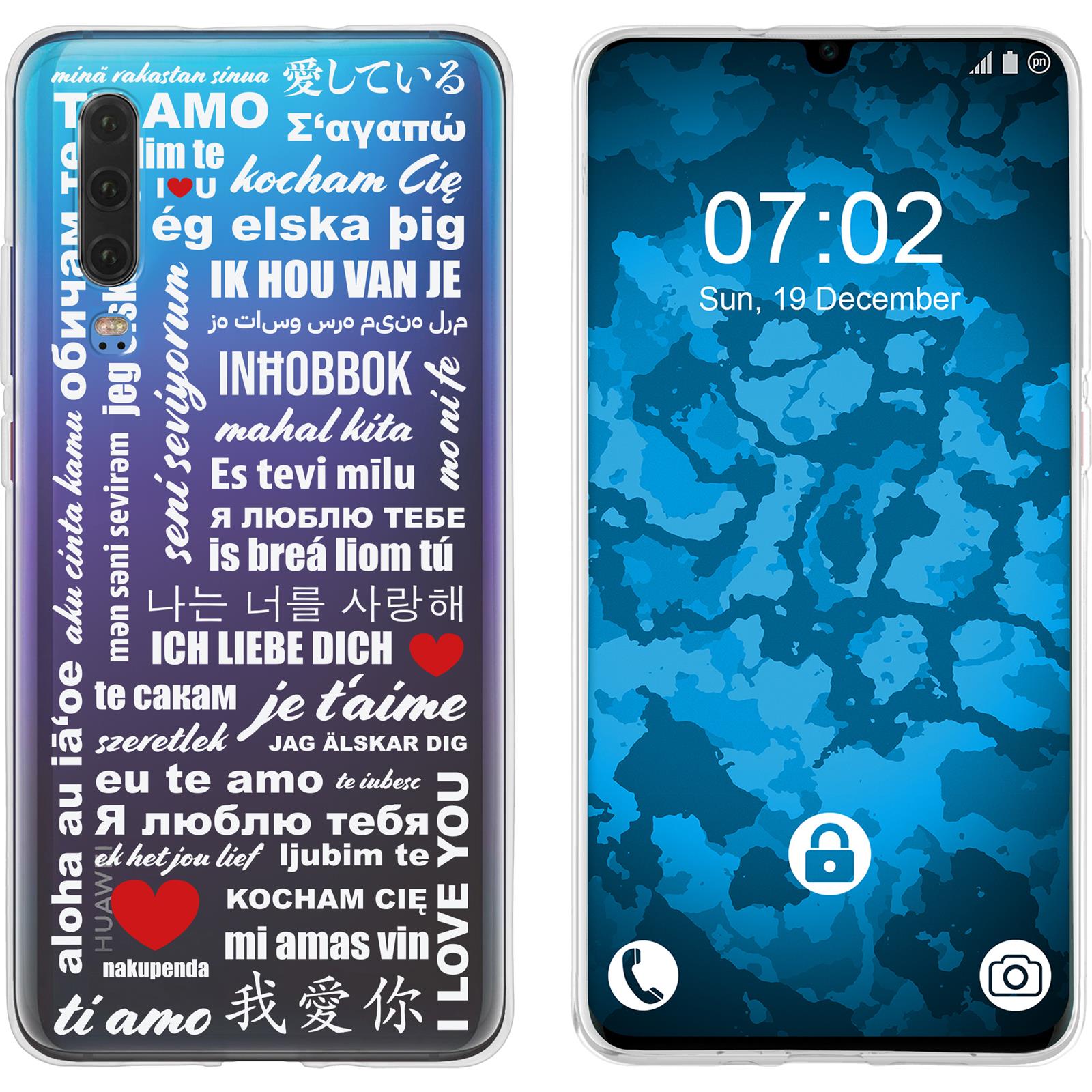 P30 Silikon-Hülle in Love Wörter M5 Case