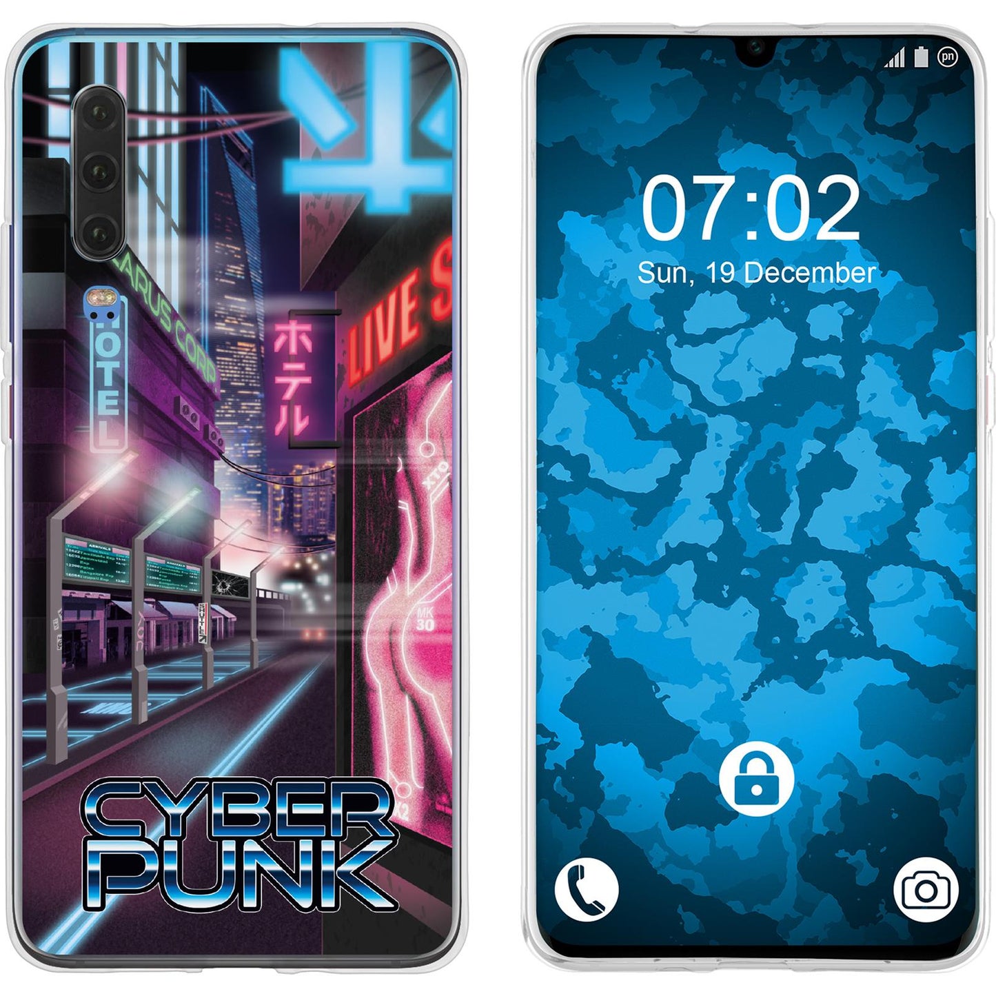 P30 Silikon-Hülle Retro Wave Cyberpunk.01 M4 Case