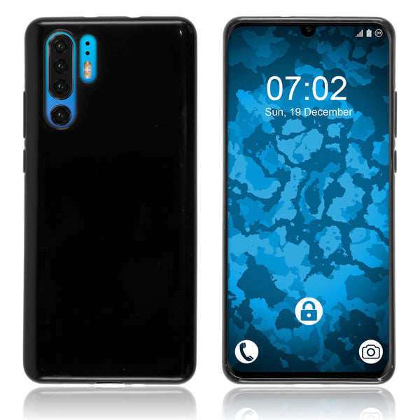 PhoneNatic Case kompatibel mit Huawei P30 Pro / P30 Pro New Edition - schwarz Silikon Hülle transparent Cover