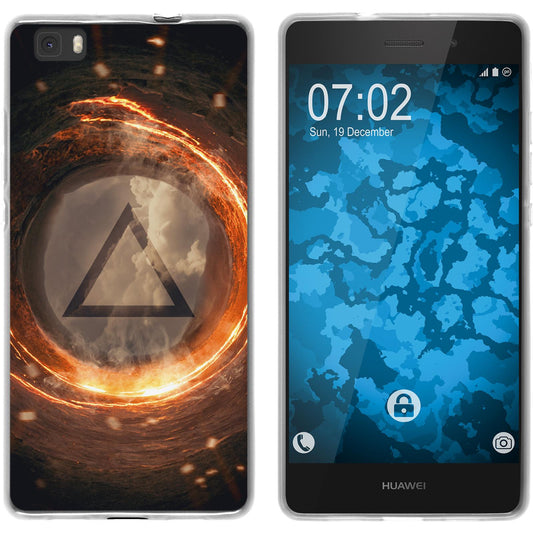 P8 Lite 2015 (1.Gen.) Silikon-Hülle Element Feuer M3 Case