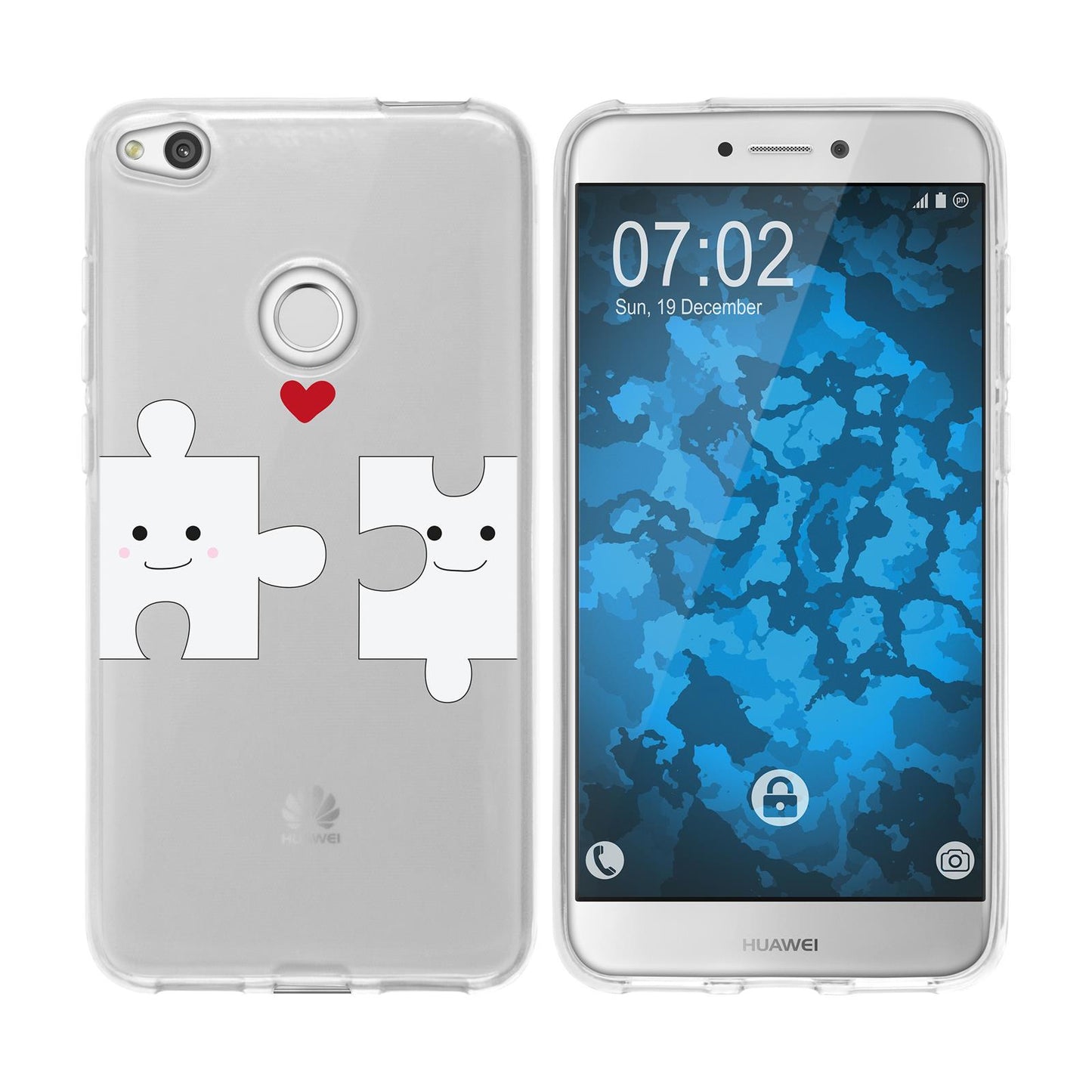 P8 Lite 2017 Silikon-Hülle in Love M1 Case