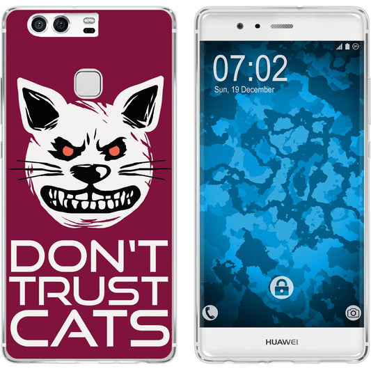 P9 Silikon-Hülle Crazy Animals Katze M1 Case