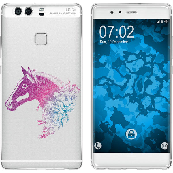 P9 Silikon-Hülle Floral Pferd M5-6 Case