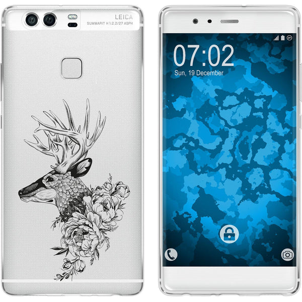 P9 Silikon-Hülle Floral Hirsch M7-1 Case