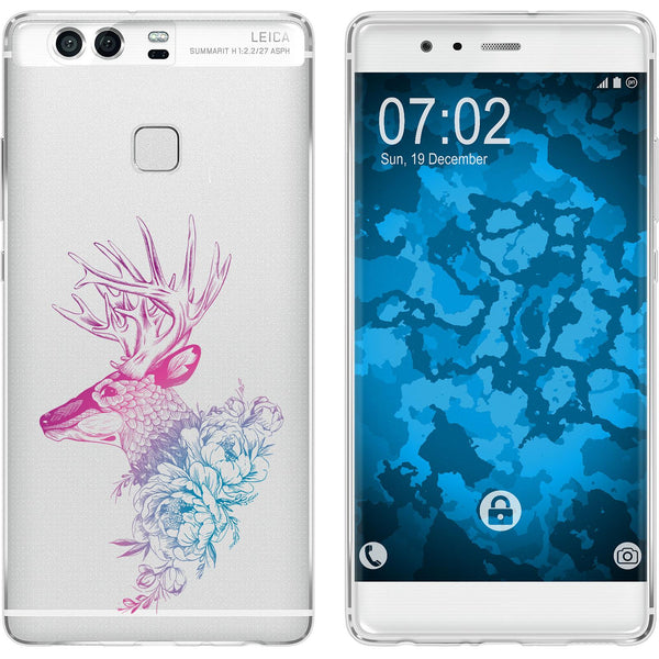 P9 Silikon-Hülle Floral Hirsch M7-6 Case