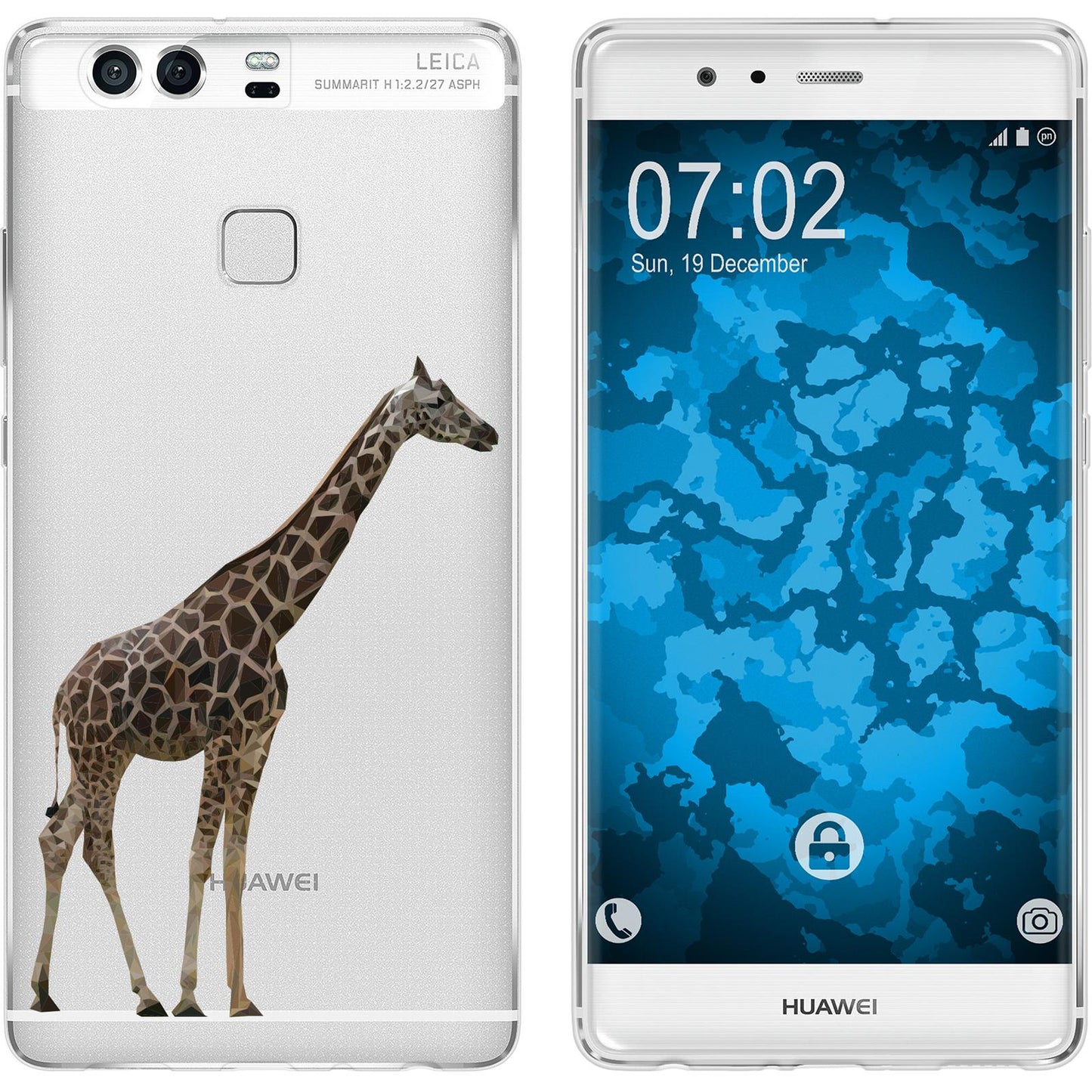P9 Silikon-Hülle Vektor Tiere Giraffe M8 Case