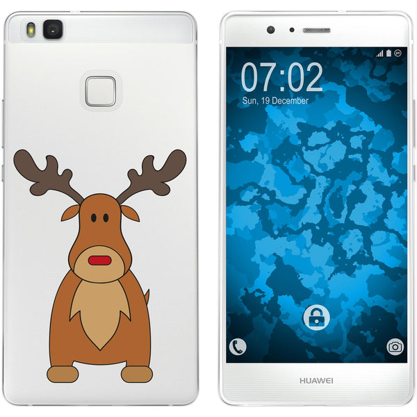 P9 Lite Silikon-Hülle X Mas Weihnachten Rentier M3 Case