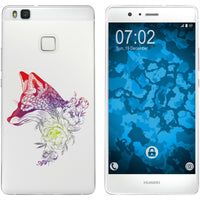 P9 Lite Silikon-Hülle Floral Fuchs M1-5 Case